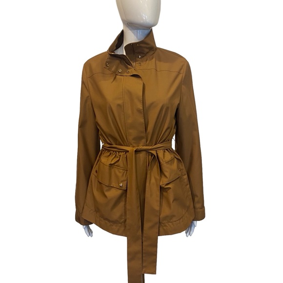 Agnona Wool Cargo-Pocket Drawstring Waist Jacket Size 38/2 Camel Brown - Picture 9 of 12